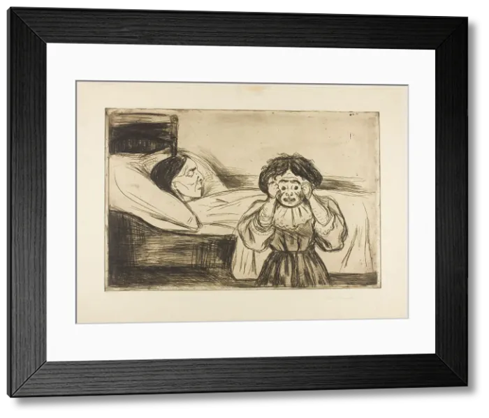 Framed Print : The Dead Mother and Her Child, 1901. Creator: Edvard Munch Framed Print : The Dead Mother and Her Child, 1901. Creator: Edvard Munch