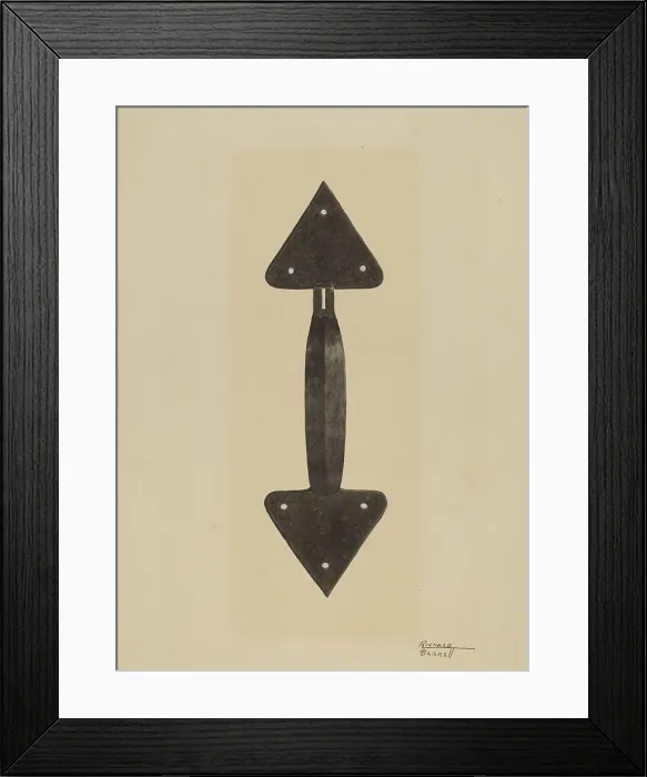 Framed Print : Door Handle, 1935 / 1942. Creator: Richard Barnett Framed Print : Door Handle, 1935 / 1942. Creator: Richard Barnett