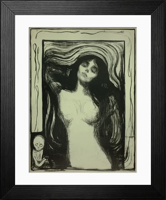 Framed Print : Madonna, 1895. Creator: Edvard Munch Framed Print : Madonna, 1895. Creator: Edvard Munch