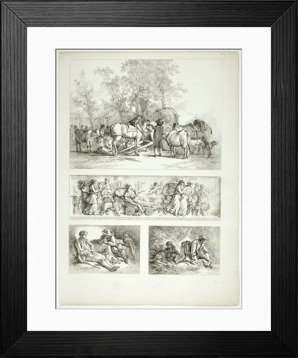 Framed Print : Plate 27 of 38 from Oeuvres de J. B. Huet, 1796–99. Creator: Jean Baptiste Marie Huet Framed Print : Plate 27 of 38 from Oeuvres de J. B. Huet, 1796–99. Creator: Jean Baptiste Marie Huet