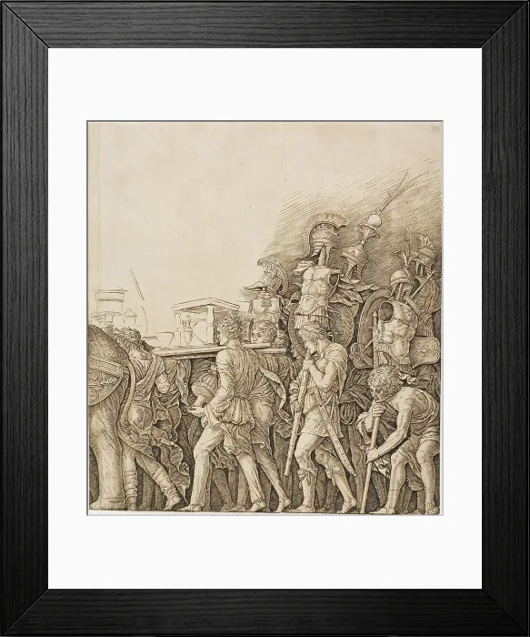 Framed Print : Triumph of Caesar: Soldiers Carrying Trophies, c.1495. Creator: School of Andrea Mantegna Framed Print : Triumph of Caesar: Soldiers Carrying Trophies, c.1495. Creator: School of Andrea Mantegna