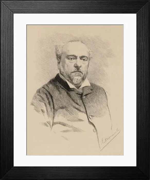Framed Print : Portrait of the pianist and composer Emmanuel Chabrier (1841-1894), 1890. Creator: Desmoulin, Fernand (1853-1914) Framed Print : Portrait of the pianist and composer Emmanuel Chabrier (1841-1894), 1890. Creator: Desmoulin, Fernand (1853-1914)