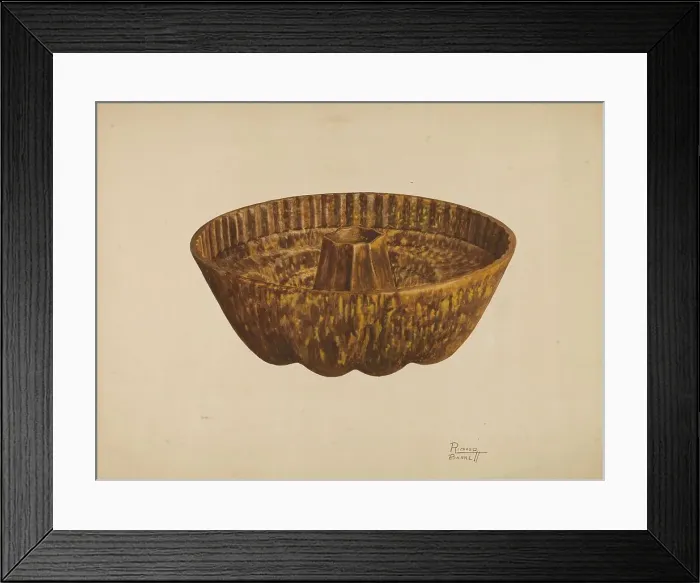 Framed Print : Cake Mold, c. 1938. Creator: Richard Barnett Framed Print : Cake Mold, c. 1938. Creator: Richard Barnett