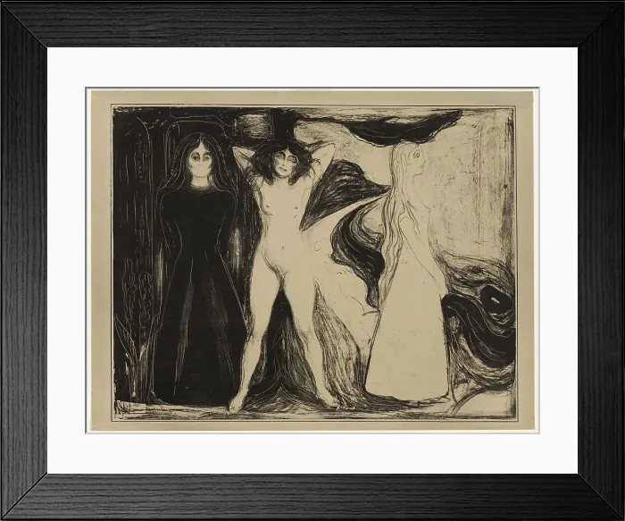 Framed Print : Woman (The Sphinx), 1899. Creator: Edvard Munch Framed Print : Woman (The Sphinx), 1899. Creator: Edvard Munch