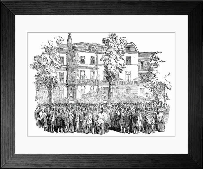 Framed Print : Whitehall Gardens, London, 1850. Creator: Unknown Framed Print : Whitehall Gardens, London, 1850. Creator: Unknown