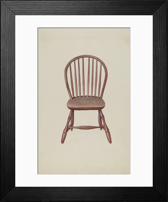 Framed Print : Windsor Chair, 1936. Creator: Dana Bartlett Framed Print : Windsor Chair, 1936. Creator: Dana Bartlett