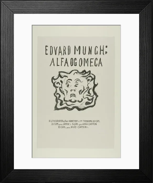 Framed Print : Alpha and Omega:Title Page, 1908 / 09. Creator: Edvard Munch Framed Print : Alpha and Omega:Title Page, 1908 / 09. Creator: Edvard Munch