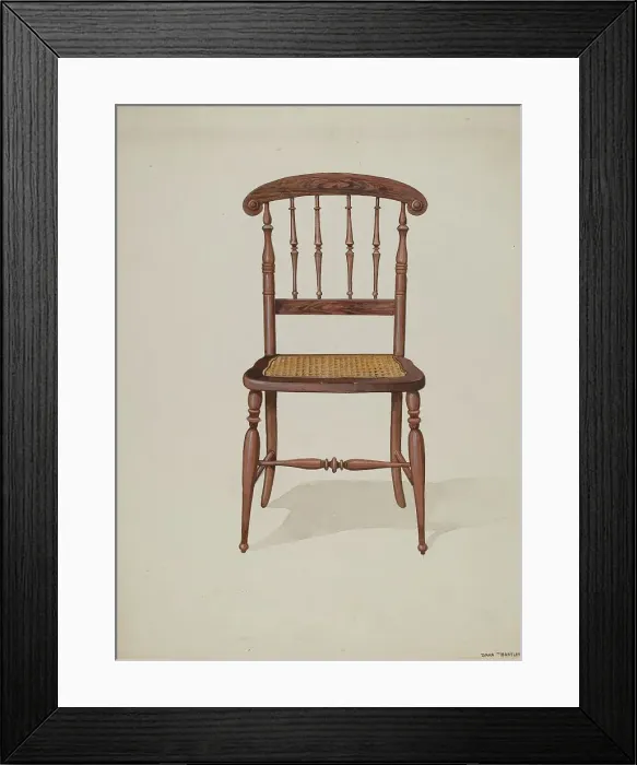 Framed Print : Windsor Chair, 1936. Creator: Dana Bartlett