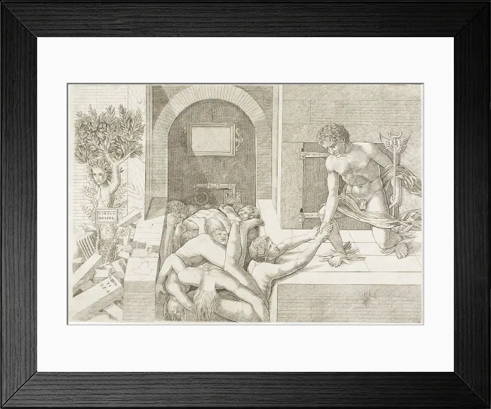 Framed Print : Ignorance and Mercury, n.d. Creator: School of Andrea Mantegna Framed Print : Ignorance and Mercury, n.d. Creator: School of Andrea Mantegna