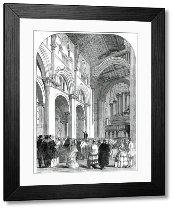 Framed Print : Meeting of the Archaeological Institute...Christchurch Cathedral, Oxford, 1850. Creator: Unknown Framed Print : Meeting of the Archaeological Institute...Christchurch Cathedral, Oxford, 1850. Creator: Unknown