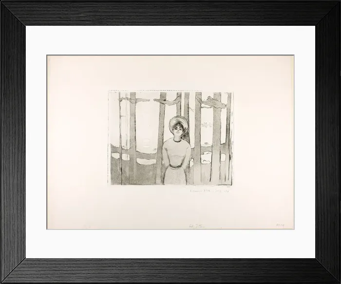 Framed Print : Summernight. The Voice, 1894. Creator: Edvard Munch Framed Print : Summernight. The Voice, 1894. Creator: Edvard Munch