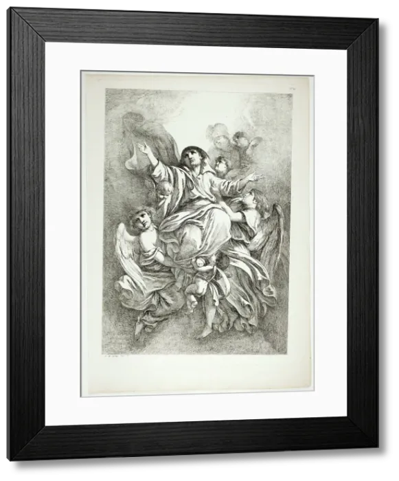 Framed Print : Plate 29 of 38 from Oeuvres de J. B. Huet, 1796–99. Creator: Jean Baptiste Marie Huet Framed Print : Plate 29 of 38 from Oeuvres de J. B. Huet, 1796–99. Creator: Jean Baptiste Marie Huet