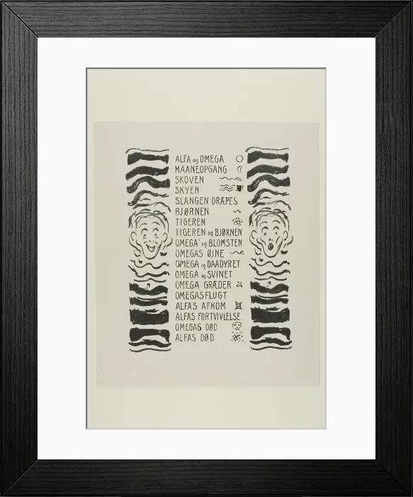 Framed Print : Table of Contents, 1908 / 09. Creator: Edvard Munch Framed Print : Table of Contents, 1908 / 09. Creator: Edvard Munch