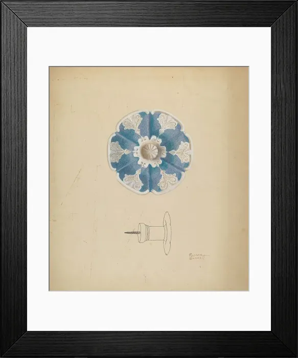 Framed Print : Parian Ware Tie Back, c. 1938. Creator: Richard Barnett Framed Print : Parian Ware Tie Back, c. 1938. Creator: Richard Barnett