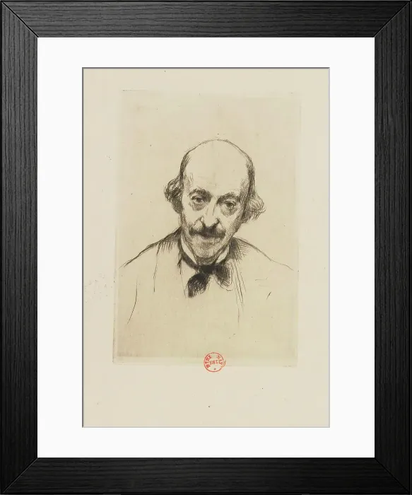 Framed Print : Portrait of the composer and numismatist Henry Cohen (1806-1880), 1878. Creator: Desboutin, Marcellin Gilbert (1823-1902) Framed Print : Portrait of the composer and numismatist Henry Cohen (1806-1880), 1878. Creator: Desboutin, Marcellin Gilbert (1823-1902)