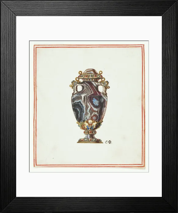 Framed Print : Porphyry Vase, n.d. Creator: Giuseppe Grisoni
