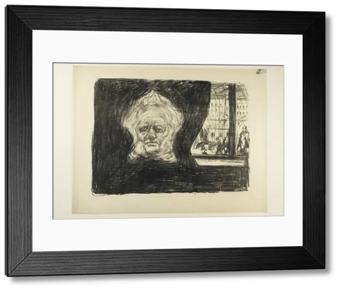 Framed Print : Henrik Ibsen at the Grand Café, 1902. Creator: Edvard Munch Framed Print : Henrik Ibsen at the Grand Café, 1902. Creator: Edvard Munch