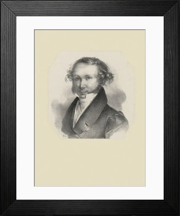 Framed Print : Portrait of the pianist and composer Carl Maria von Bocklet (1801-1881), 1830. Creator: Anonymous Framed Print : Portrait of the pianist and composer Carl Maria von Bocklet (1801-1881), 1830. Creator: Anonymous