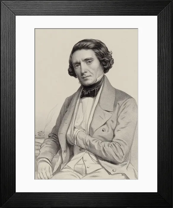 Framed Print : Portrait of the composer Hippolyte Raymond Colet (1808-1853). Creator: Alophe, Marie-Alexandre Menut (1812-1883) Framed Print : Portrait of the composer Hippolyte Raymond Colet (1808-1853). Creator: Alophe, Marie-Alexandre Menut (1812-1883)