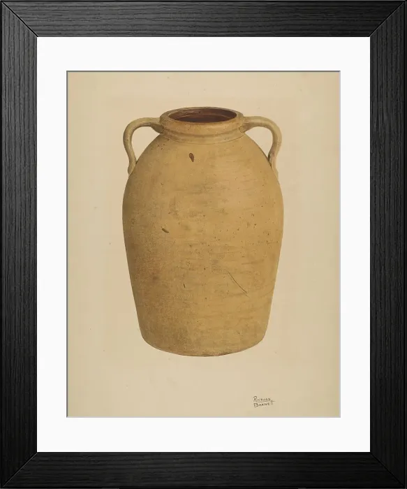 Framed Print : Yellow Jar, c. 1938. Creator: Richard Barnett Framed Print : Yellow Jar, c. 1938. Creator: Richard Barnett