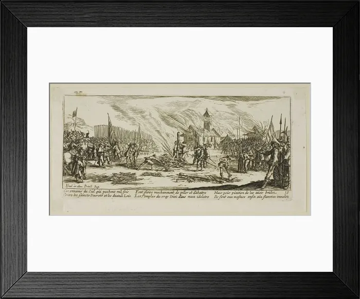 Framed Print : The Stake, plate thirteen from The Large Miseries of War, n.d. Creator: Gerard van Schagen Framed Print : The Stake, plate thirteen from The Large Miseries of War, n.d. Creator: Gerard van Schagen