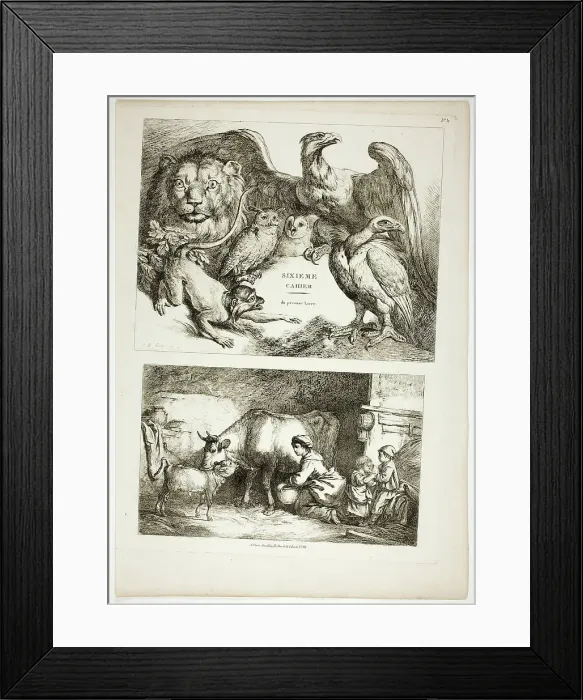 Framed Print : Plate 31 of 38 from Oeuvres de J. B. Huet, 1796–99. Creator: Jean Baptiste Marie Huet Framed Print : Plate 31 of 38 from Oeuvres de J. B. Huet, 1796–99. Creator: Jean Baptiste Marie Huet