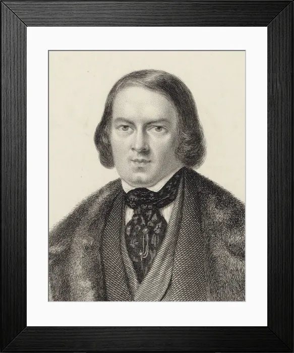 Framed Print : Portrait of the Composer Robert Schumann (1810-1856). Creator: Anonymous Framed Print : Portrait of the Composer Robert Schumann (1810-1856). Creator: Anonymous