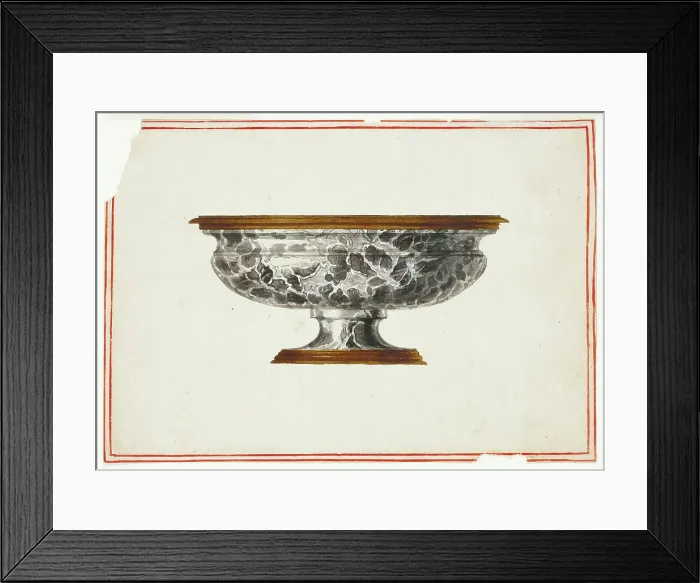 Framed Print : Stone Basin, n.d. Creator: Giuseppe Grisoni Framed Print : Stone Basin, n.d. Creator: Giuseppe Grisoni