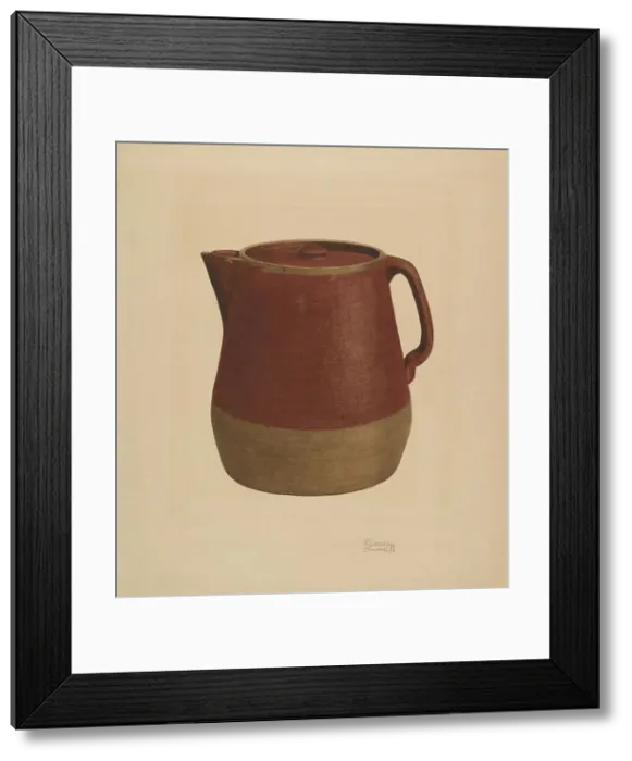 Framed Print : Coffee Pot, c. 1938. Creator: Richard Barnett Framed Print : Coffee Pot, c. 1938. Creator: Richard Barnett
