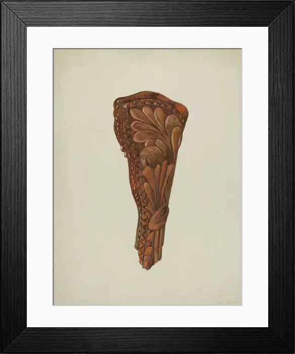 Framed Print : Gun Holster, c. 1936. Creator: Dana Bartlett Framed Print : Gun Holster, c. 1936. Creator: Dana Bartlett