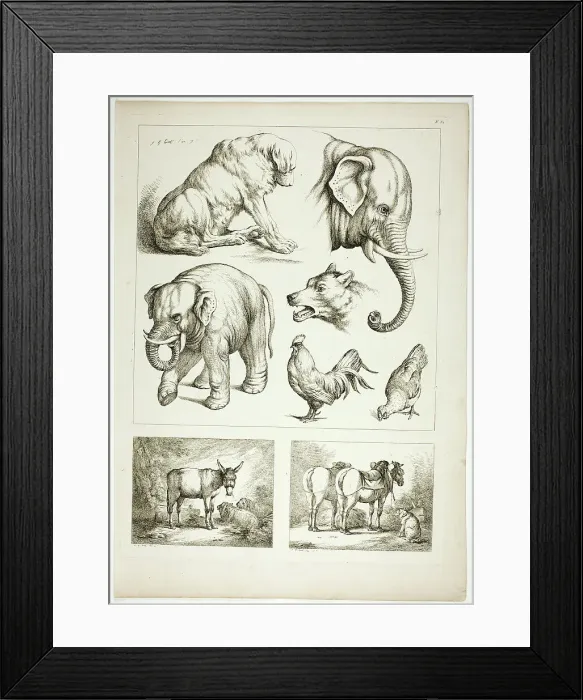 Framed Print : Plate 32 of 38 from Oeuvres de J. B. Huet, 1796–99. Creator: Jean Baptiste Marie Huet Framed Print : Plate 32 of 38 from Oeuvres de J. B. Huet, 1796–99. Creator: Jean Baptiste Marie Huet