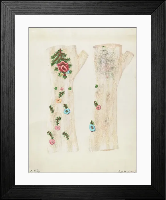 Framed Print : Mitts, c. 1937. Creator: Ruth M. Barnes Framed Print : Mitts, c. 1937. Creator: Ruth M. Barnes