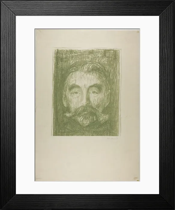 Framed Print : Stéphane Mallarmé, 1897. Creator: Edvard Munch Framed Print : Stéphane Mallarmé, 1897. Creator: Edvard Munch