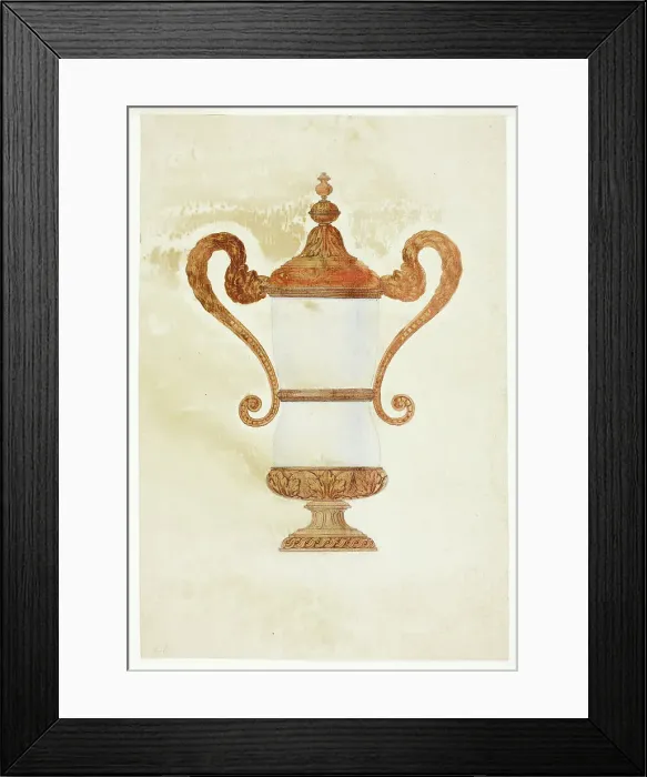Framed Print : Double Handled Urn, n.d. Creator: Giuseppe Grisoni Framed Print : Double Handled Urn, n.d. Creator: Giuseppe Grisoni