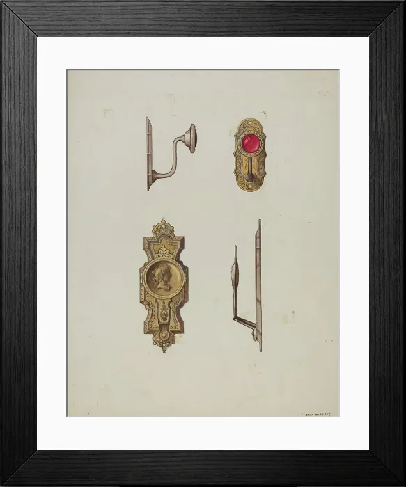 Framed Print : Brackets, c. 1937. Creator: Dana Bartlett Framed Print : Brackets, c. 1937. Creator: Dana Bartlett