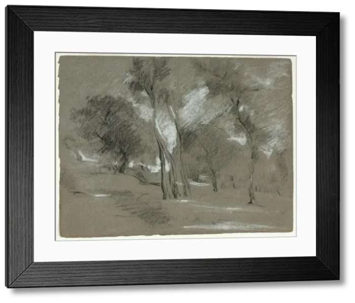 Framed Print : Landscape with Trees, n.d. Creator: Jean-Baptiste Carpeaux Framed Print : Landscape with Trees, n.d. Creator: Jean-Baptiste Carpeaux