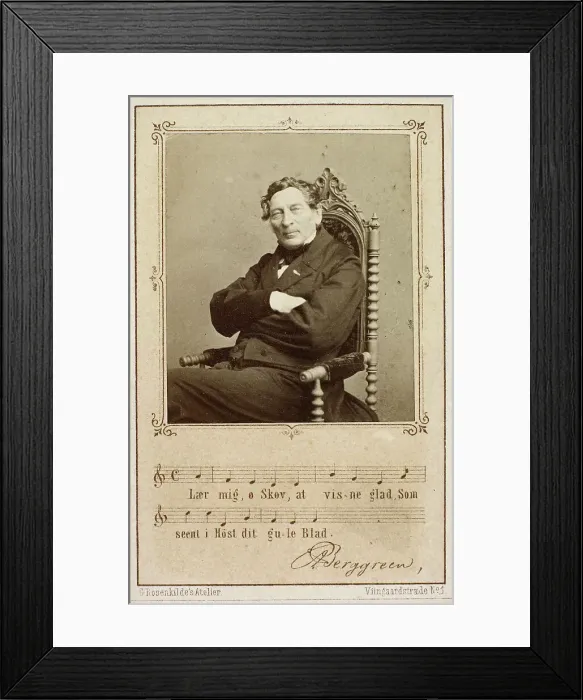 Framed Print : Portrait of the organist and composer Andreas Peter Berggreen (1801-1880). Creator: Rosenkilde, George Henricus (1814-1891) Framed Print : Portrait of the organist and composer Andreas Peter Berggreen (1801-1880). Creator: Rosenkilde, George Henricus (1814-1891)