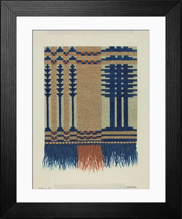 Framed Print : Coverlet Detail, c. 1937. Creator: Ruth M. Barnes Framed Print : Coverlet Detail, c. 1937. Creator: Ruth M. Barnes
