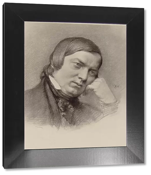 Portrait of the Composer Robert Schumann (1810-1856), 1859. Creator: Bendemann, Eduard (1811-1889)