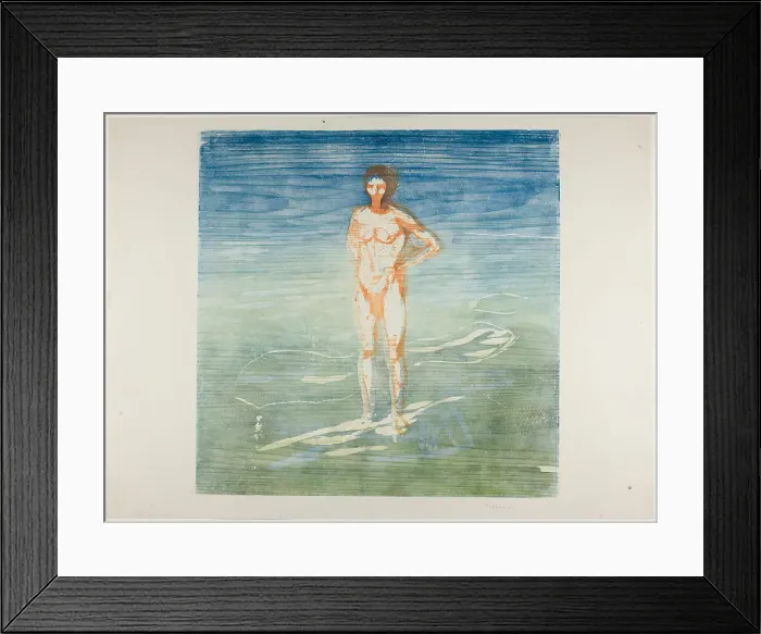 Framed Print : Man Bathing, 1899. Creator: Edvard Munch Framed Print : Man Bathing, 1899. Creator: Edvard Munch