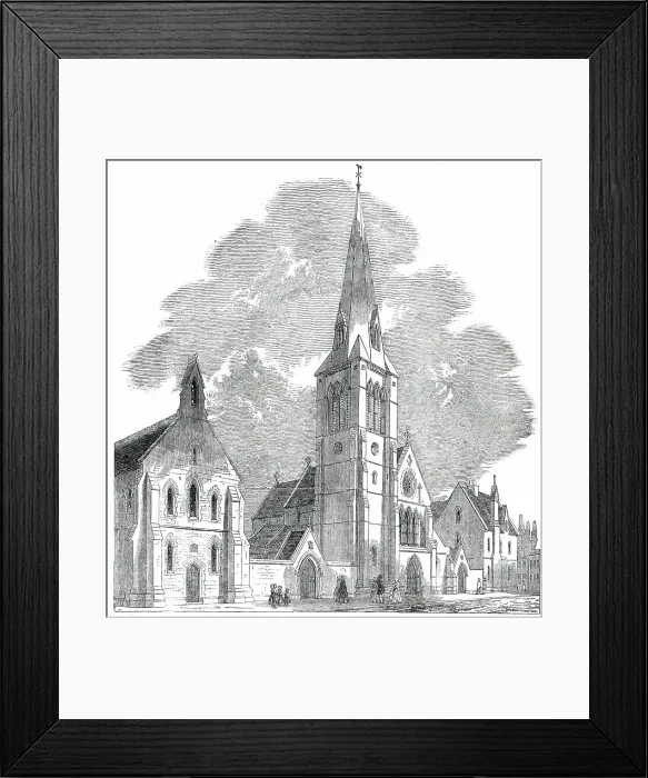 Framed Print : St. Barnabas Church and College, Pimlico, 1850. Creator: Unknown Framed Print : St. Barnabas Church and College, Pimlico, 1850. Creator: Unknown