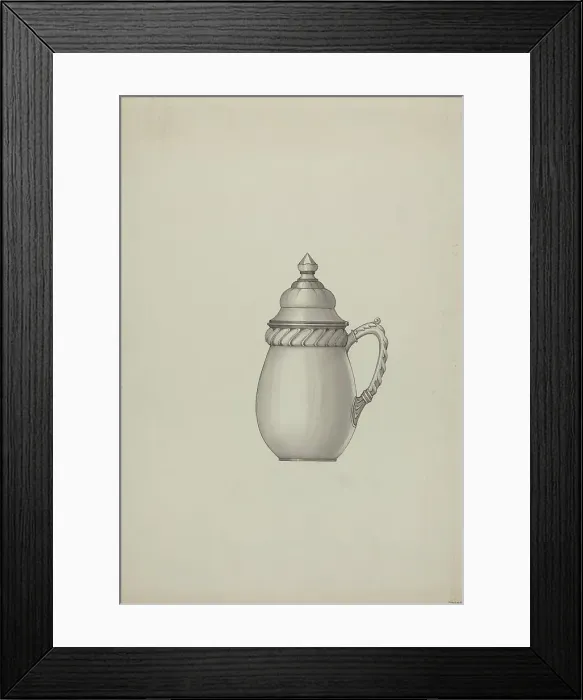 Framed Print : Pewter Honey Jar, c. 1937. Creator: Dana Bartlett Framed Print : Pewter Honey Jar, c. 1937. Creator: Dana Bartlett