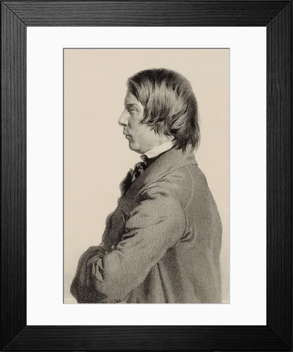 Framed Print : Portrait of the Composer Robert Schumann (1810-1856), 1840. Creator: Kaiser, Eduard (1820-1895) Framed Print : Portrait of the Composer Robert Schumann (1810-1856), 1840. Creator: Kaiser, Eduard (1820-1895)
