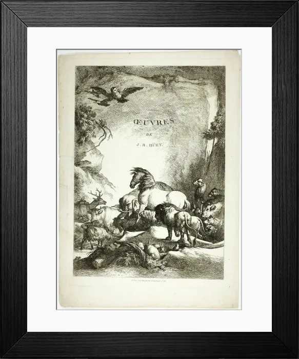 Framed Print : Title Page from Oeuvres de J. B. Huet, 1796–99. Creator: Jean Baptiste Marie Huet Framed Print : Title Page from Oeuvres de J. B. Huet, 1796–99. Creator: Jean Baptiste Marie Huet