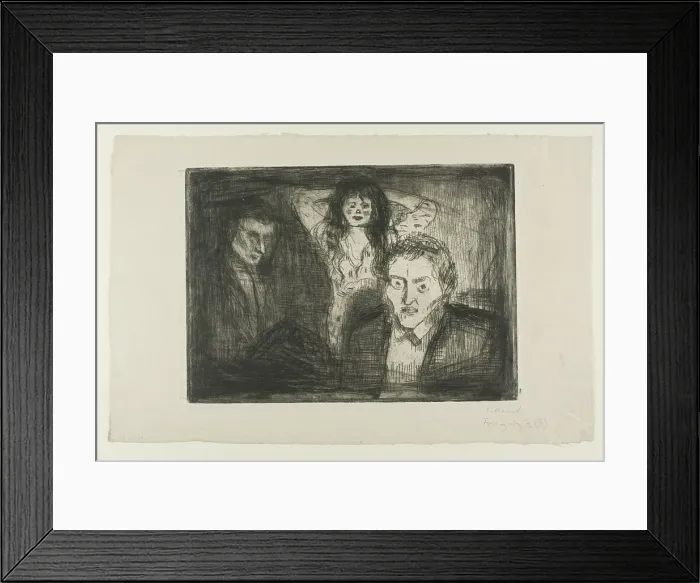 Framed Print : Jealousy, 1914. Creator: Edvard Munch Framed Print : Jealousy, 1914. Creator: Edvard Munch