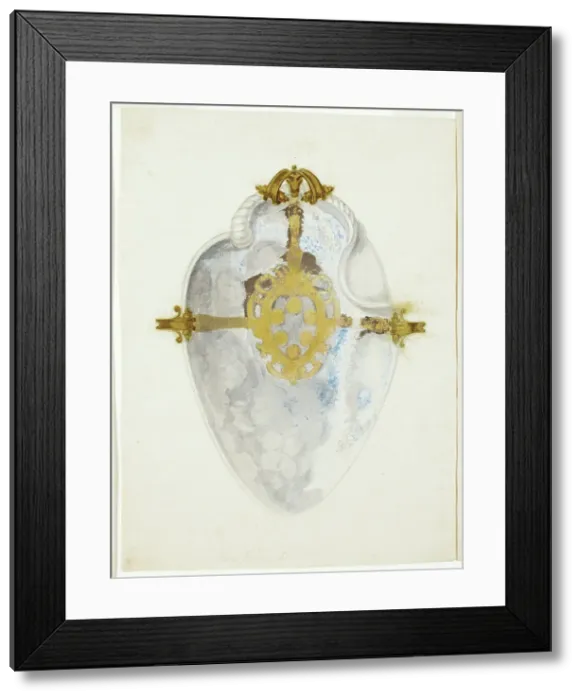 Framed Print : Overview of Shell with Medici Coat of Arms, n.d. Creator: Giuseppe Grisoni Framed Print : Overview of Shell with Medici Coat of Arms, n.d. Creator: Giuseppe Grisoni