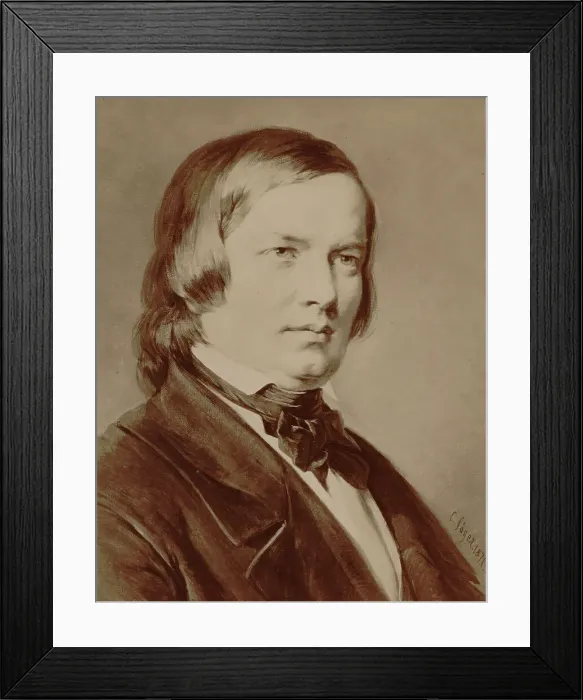 Framed Print : Portrait of the Composer Robert Schumann (1810-1856), 1871. Creator: Jäger, Carl (1833-1887) Framed Print : Portrait of the Composer Robert Schumann (1810-1856), 1871. Creator: Jäger, Carl (1833-1887)