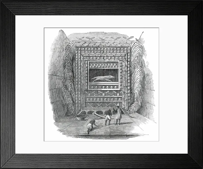 Framed Print : Jujuh-House, or House of Worship, 1850. Creator: Unknown Framed Print : Jujuh-House, or House of Worship, 1850. Creator: Unknown