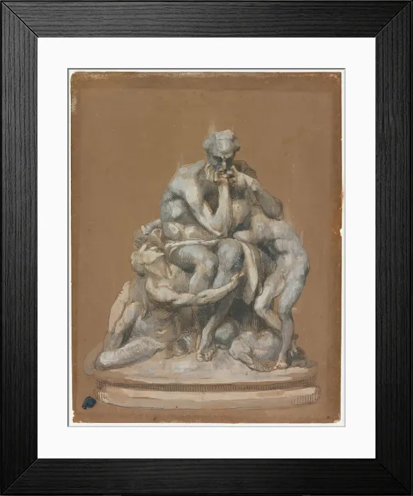 Framed Print : Study for the Sculpture Ugolino and His Children, 1860. Creator: Jean-Baptiste Carpeaux Framed Print : Study for the Sculpture Ugolino and His Children, 1860. Creator: Jean-Baptiste Carpeaux