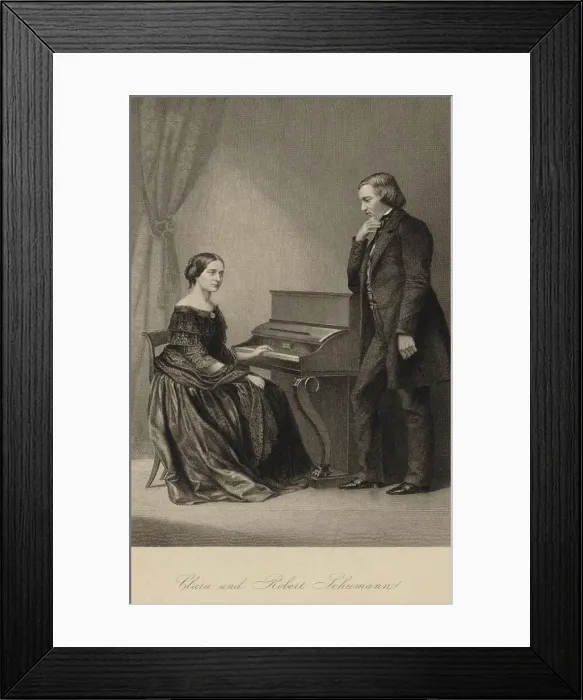 Framed Print : Clara and Robert Schumann, 1850. Creator: Anonymous Framed Print : Clara and Robert Schumann, 1850. Creator: Anonymous